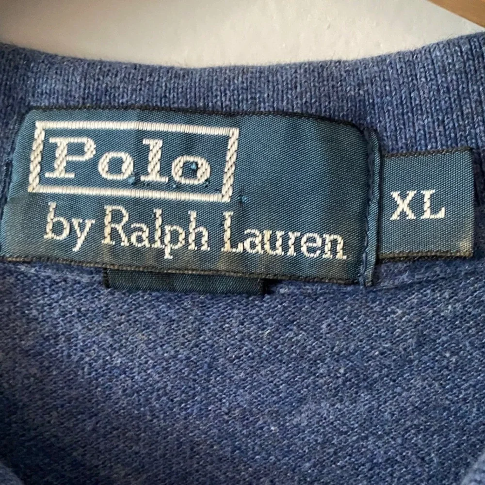 Polo Ralph Lauren Mens XL Navy Blue Short Sleeve Pique Polo Yellow Pony Logo